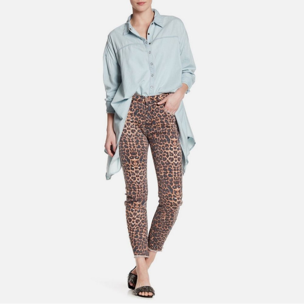 One Teaspoon Scallywags Cheetah Print Jeans